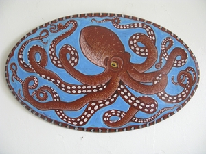 Octopus acrylic painting